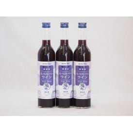 3本セット(果物ワイン グレープ&ブルーベリー alc.4%甘口) 500ml×3本