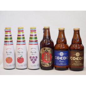 クラフトビールとリキュール6本セット(ヒュヴァ リンゴサワーalc.5% ヒュヴァ 巨峰サワーalc