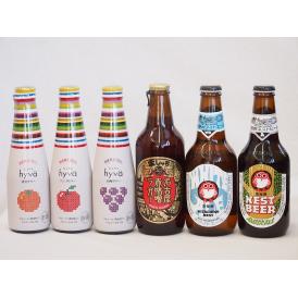 クラフトビールとリキュール6本セット(ヒュヴァ リンゴサワーalc.5% ヒュヴァ 巨峰サワーalc