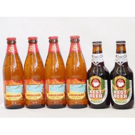 ハワイコナビール飲み比べ6本セット(アンバーエール ロングボード) 330ml×2本 355ml×4