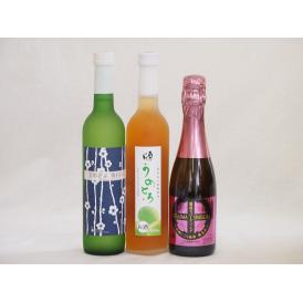 梅酒特集3本セット(薩摩スパークリングにごり梅酒梅太夫(鹿児島) 京都青谷梅わいん(京都) 奥の松純