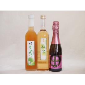 梅酒特集3本セット(薩摩スパークリングにごり梅酒梅太夫(鹿児島) 奥の松純米酒ベースうめとろ(福島)