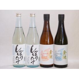 年に一度の限定4本セット(金鯱寒造りしぼりたて特別純米生貯(愛知県) 金鯱寒造りしぼりたて本醸造生貯
