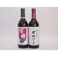 有機ワイン2本セット(あずさ赤ワイン中口 コンコード種赤ワインやや甘口) 720ml×2本