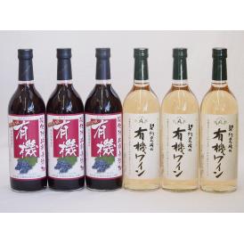有機ワイン6本セット(あずさ赤ワイン中口 ナイアガラ種白ワインやや甘口) 720ml×6本