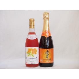 おたるワイン2本セット(キャンベルスパークリング赤ワインやや甘口 プレミアムキャンベルロゼワイン甘口
