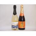 スパークリングワイン飲み比べ2本セット(キャンベルスパークリング赤ワインやや甘口 京都スパークリング
