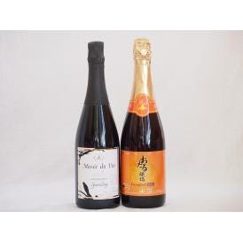 スパークリングワイン飲み比べ2本セット(キャンベルスパークリング赤ワインやや甘口 辛口スパークリング
