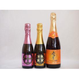 スパークリング飲み比べ3本セット(薩摩スパークリングゆずどん 炭酸にごり梅酒梅太夫 キャンベルスパー