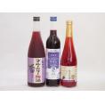 リキュール特集3本セット(スパークリング信州巨峰 グレープ&ブルーベリーワイン 紀州ブルーベリー梅酒