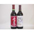 国産赤ワイン2本セット(おたる醸造 生葡萄酒 山ぶどう やや甘口 信州コンコード甘口赤ワイン) 72