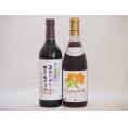 国産赤ワイン2本セット(信州コンコード甘口赤ワイン 北海道プレミアムキャンベル赤甘口) 720ml×