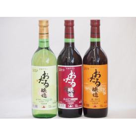 おたるスペシャル3本セット(おたる醸造 生葡萄酒 山ぶどう やや甘口 おたる醸造 生葡萄酒 赤 甘口