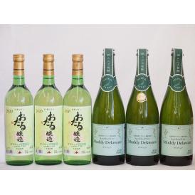 デラウェア6本セット(おたる醸造 デラウェア 生葡萄酒 やや甘口 マディ山梨県デラウェア やや甘口)
