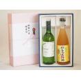 夏の贈り物お中元 感謝の贈物ボックス 本格ノンアルコールワインと果物梅酒2本セット(ヴァンフリーノンアルコール白ワイン