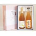 夏の贈り物お中元 感謝の贈物ボックス 果汁100％ジュースと果物梅酒2本セット(有機ナイアガラぶどう果汁100％ ぷか