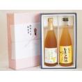 夏の贈り物お中元 感謝の贈物ボックス 果汁100％ジュースと果物梅酒2本セット(有機ナイアガラぶどう果汁100％ 和歌