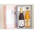 夏の贈り物お中元 感謝の贈物ボックス 果汁100％ジュースと果物梅酒2本セット(有機コンコードぶどう果汁100％ 5種