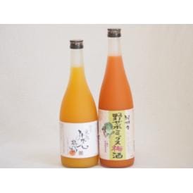 果物梅酒2本セット(７種の国産野菜ミックス梅酒 有田完熟みかん梅酒) 720ml×2本