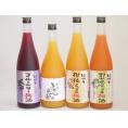 果物梅酒4本セット(岩手県産ブルーベリー梅酒 5種の和歌山県産柑橘ミックス梅酒 ７種の国産野菜ミック