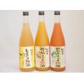 果物梅酒3本セット(5種の和歌山県産柑橘ミックス梅酒 和歌山県産レモン梅酒 ７種の国産野菜ミックス梅