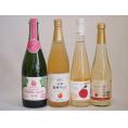 りんご果汁100％ジュースとりんごのお酒4本セット(信州りんご果汁100% 丹波シードルやや甘口 信