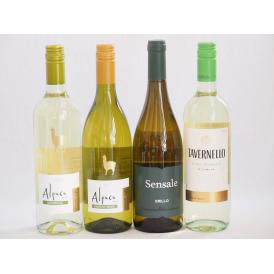 チリ産アルパカとイタリア白ワイン4本セット(白シャルドネ・セミヨン 白ソーヴィニヨン・ブラン 白タヴ