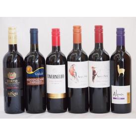 イタリア×チリ赤ワイン6本セット(デルスールカベルネ モンテプルチアーノ ダブルッツオ センシィヴィ