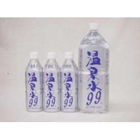 4本セット ファミリー温泉水99セット ミネラルウオーターアルカリイオン水 ペットボトル(鹿児島県)（500ml×3本 2000ml×1本)