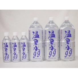 6本セット ファミリー温泉水99セット ミネラルウオーターアルカリイオン水 ペットボトル(鹿児島県)（500ml×3本 2000ml×3本)