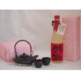 国産美濃焼 黒千代香2合セット2客ツル付(450g)老松酒造 麦焼酎 全量麹仕込黒閻魔 (大分県)