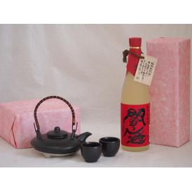 国産美濃焼 黒千代香2合セット2客ツル付(450g)老松酒造 麦焼酎 全量麹仕込黒閻魔 (大分県) 