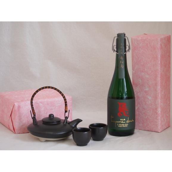 国産美濃焼 黒千代香2合セット2客ツル付(450g)壱岐の華麦焼酎尋ね鳥 25 &deg;(長崎県)  7201