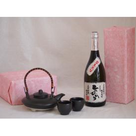 国産美濃焼 黒千代香2合セット2客ツル付(450g)恒松酒造 純米焼酎常圧蒸留ひのひかり25° (熊