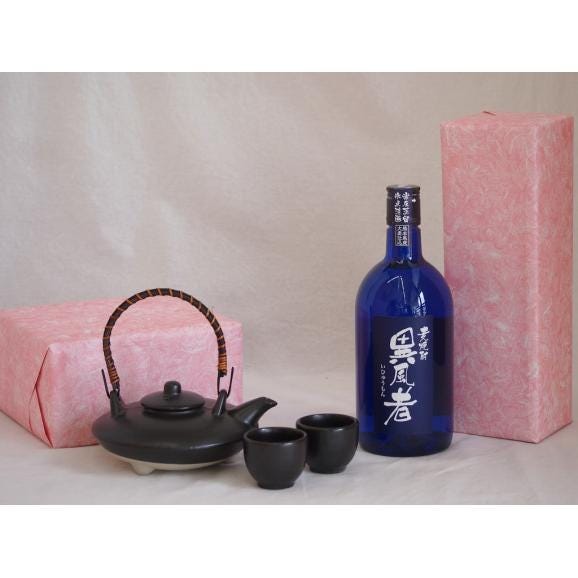 国産美濃焼 黒千代香2合セット2客ツル付(450g)瑞鷹 本格麦焼酎 異風者 (熊本県) 720ml01