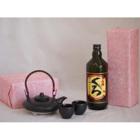 国産美濃焼 黒千代香2合セット2客ツル付(450g)小正醸造 芋焼酎 黒麹造り小鶴くろ (鹿児島県)01