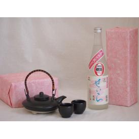 国産美濃焼 黒千代香2合セット2客ツル付(450g)喜界島酒造 庵美黒糖焼酎せいら銀 (大分県)  