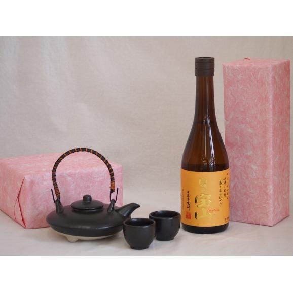 国産美濃焼 黒千代香2合セット2客ツル付(450g)西酒造 本格芋焼酎 富乃宝山 (鹿児島県) 7201