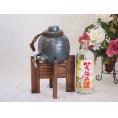 焼酎サーバー1000cc木代付セット老松酒造 本格麦焼酎 金箔入笑福来運 (大分県) 7