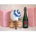 国産有田焼 焼酎サーバー1500cc木代付セット(14.5×15.5cm 1.1kg)壱岐の華麦焼酎
