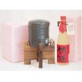 国産美濃焼 焼酎サーバー1200cc木代付セット(13.5×15.5cm 1.6kg)老松酒造 麦焼