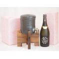 国産美濃焼 焼酎サーバー1200cc木代付セット(13.5×15.5cm 1.6kg)壱岐焼酎協業組