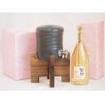 国産美濃焼 焼酎サーバー1200cc木代付セット(13.5×15.5cm 1.6kg)井上酒造 長期