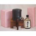 国産美濃焼 焼酎サーバー1200cc木代付セット(13.5×15.5cm 1.6kg)本格米焼酎 洞