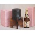国産美濃焼 焼酎サーバー1200cc木代付セット(13.5×15.5cm 1.6kg)森伊蔵酒造 か