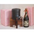 国産美濃焼 焼酎サーバー1200cc木代付セット(13.5×15.5cm 1.6kg)薩摩金山蔵 長