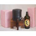 国産美濃焼 焼酎サーバー1200cc木代付セット(13.5×15.5cm 1.6kg)小正醸造 芋焼