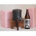国産美濃焼 焼酎サーバー1200cc木代付セット(13.5×15.5cm 1.6kg)四ツ谷酒造 本
