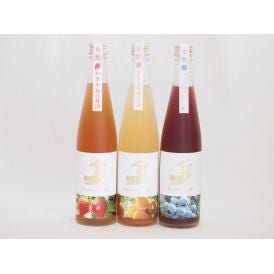 愛知果物キュール3本セット(山田錦吟醸ブレンド グレープフルーツ酒 焼酎ブレンドブルーベリー 日本酒