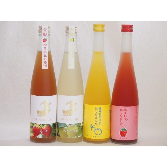 【有名人芸能人】 愛知×福岡の果物リキュール4本セット(日本酒ブレンド その他